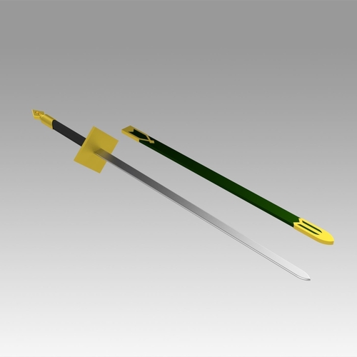 Shirayukihime Zen Wisutaria sword Cosplay Weapon Prop 3D Print 368984