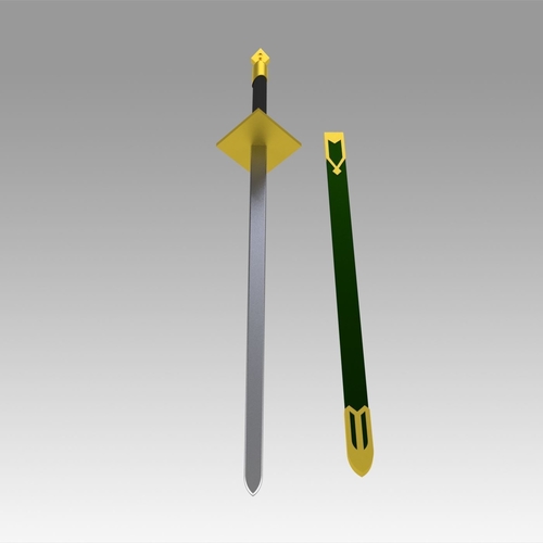 Shirayukihime Zen Wisutaria sword Cosplay Weapon Prop 3D Print 368985