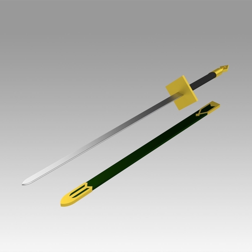 Shirayukihime Zen Wisutaria sword Cosplay Weapon Prop 3D Print 368986