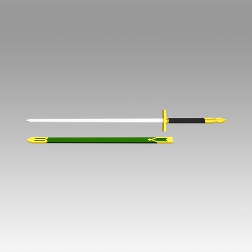 Shirayukihime Zen Wisutaria sword Cosplay Weapon Prop 3D Print 368987