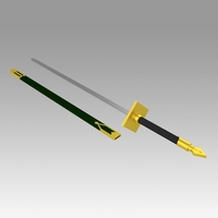 Shirayukihime Zen Wisutaria sword Cosplay Weapon Prop - Thumbnail 8