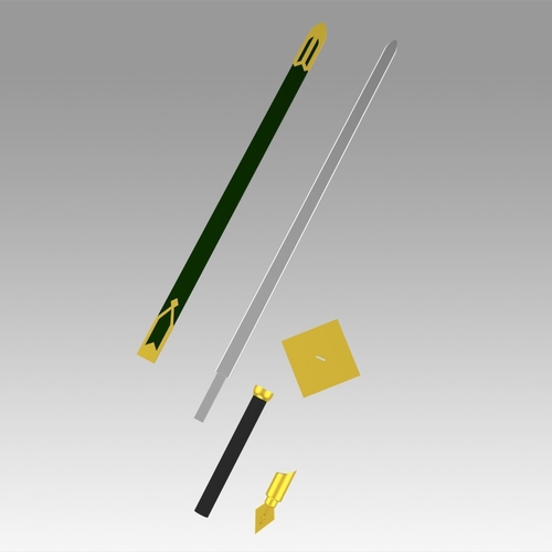 Shirayukihime Zen Wisutaria sword Cosplay Weapon Prop 3D Print 368989