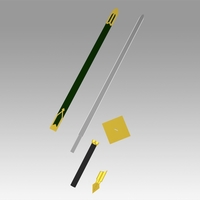 Shirayukihime Zen Wisutaria sword Cosplay Weapon Prop - Thumbnail 9