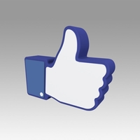 Small Facebook Like Sign 3D Printing 369143