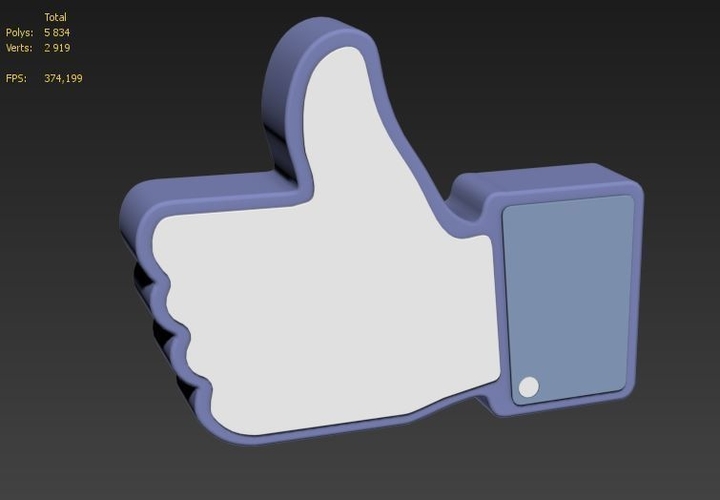 Facebook Like Sign 3D Print 369151
