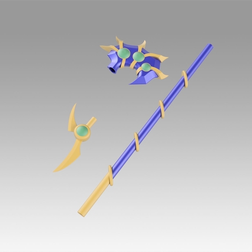 Yugioh Duel Monsters GX Magicians Valkyria Cane Cosplay Weapon 3D Print 369258