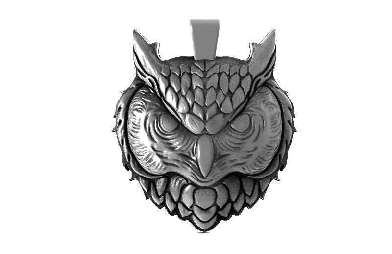 Owl head pendant