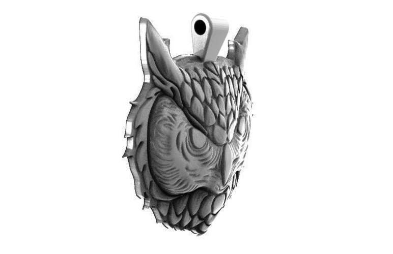 Owl head pendant 3D Print 369313
