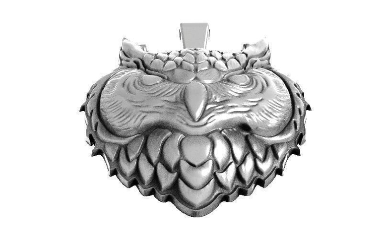Owl head pendant 3D Print 369314