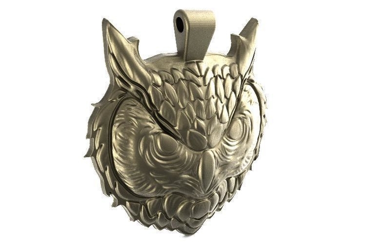 Owl head pendant 3D Print 369315