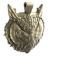 Owl head pendant - Thumbnail 4