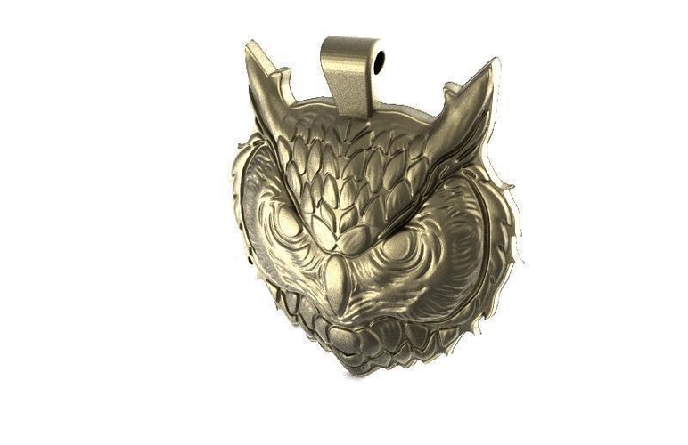 Owl head pendant 3D Print 369316