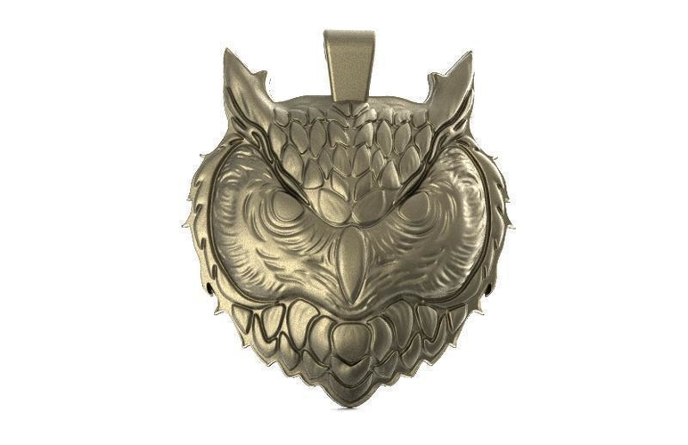 Owl head pendant 3D Print 369317