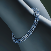 Futuristic Voronoi style Braselet for 3d printing - Thumbnail 2
