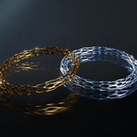 Futuristic Voronoi style Braselet for 3d printing - Thumbnail 4