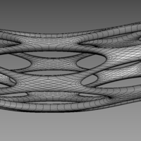 Futuristic Voronoi style Braselet for 3d printing - Thumbnail 8