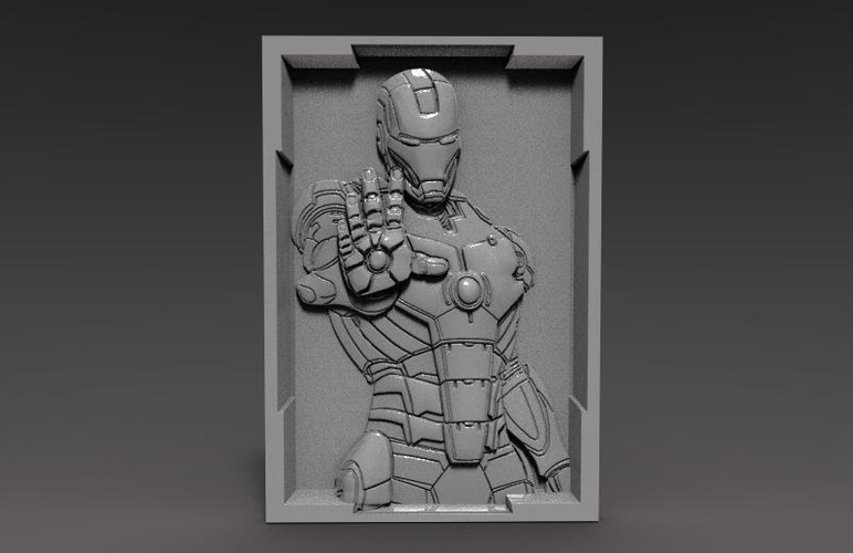 Iron man Bas-relief CNC 3D Print 369598