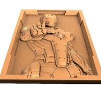 Iron man Bas-relief CNC - Thumbnail 3