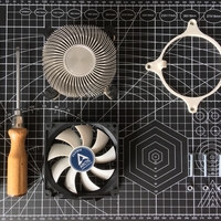 Small Intel LGA 775 Heatsink CPU 92mm Fan adapter for Case Fans 3D Printing 369658
