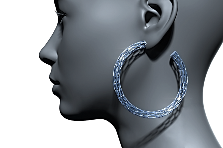 Futuristic Voronoi earrings for 3d printing 3D Print 369683