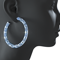 Futuristic Voronoi earrings for 3d printing - Thumbnail 3
