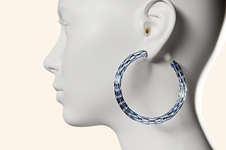 Futuristic Voronoi earrings for 3d printing 3D Print 369685