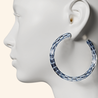 Futuristic Voronoi earrings for 3d printing - Thumbnail 4