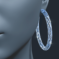 Futuristic Voronoi earrings for 3d printing - Thumbnail 5