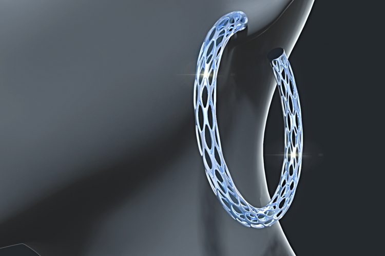 Futuristic Voronoi earrings for 3d printing 3D Print 369687