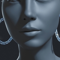 Futuristic Voronoi earrings for 3d printing - Thumbnail 7