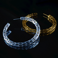 Futuristic Voronoi earrings for 3d printing - Thumbnail 9