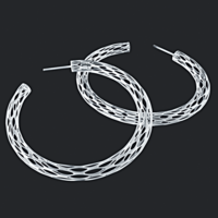 Futuristic Voronoi earrings for 3d printing - Thumbnail 10