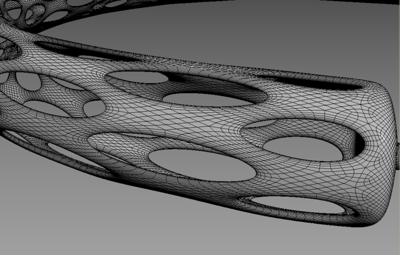 Futuristic Voronoi earrings for 3d printing 3D Print 369694