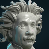 Small Einstein bust 3D Printing 369805