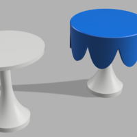 Small Mini Table With Cloth 3D Printing 369976