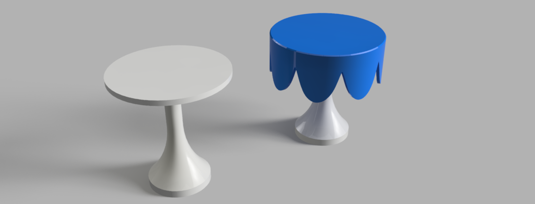 Mini Table With Cloth 3D Print 369977