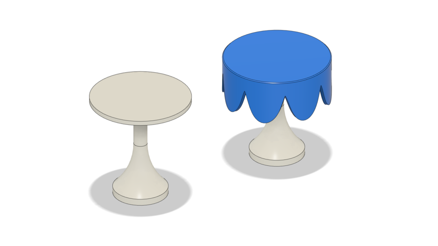 Mini Table With Cloth 3D Print 369978