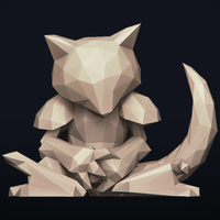 Lowpoly Pokemon - Abra - Thumbnail 2