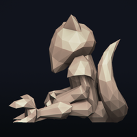 Lowpoly Pokemon - Abra - Thumbnail 3