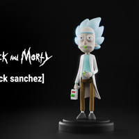 Small Rick and Morty - Rick Sanchez 3D Printing 370031