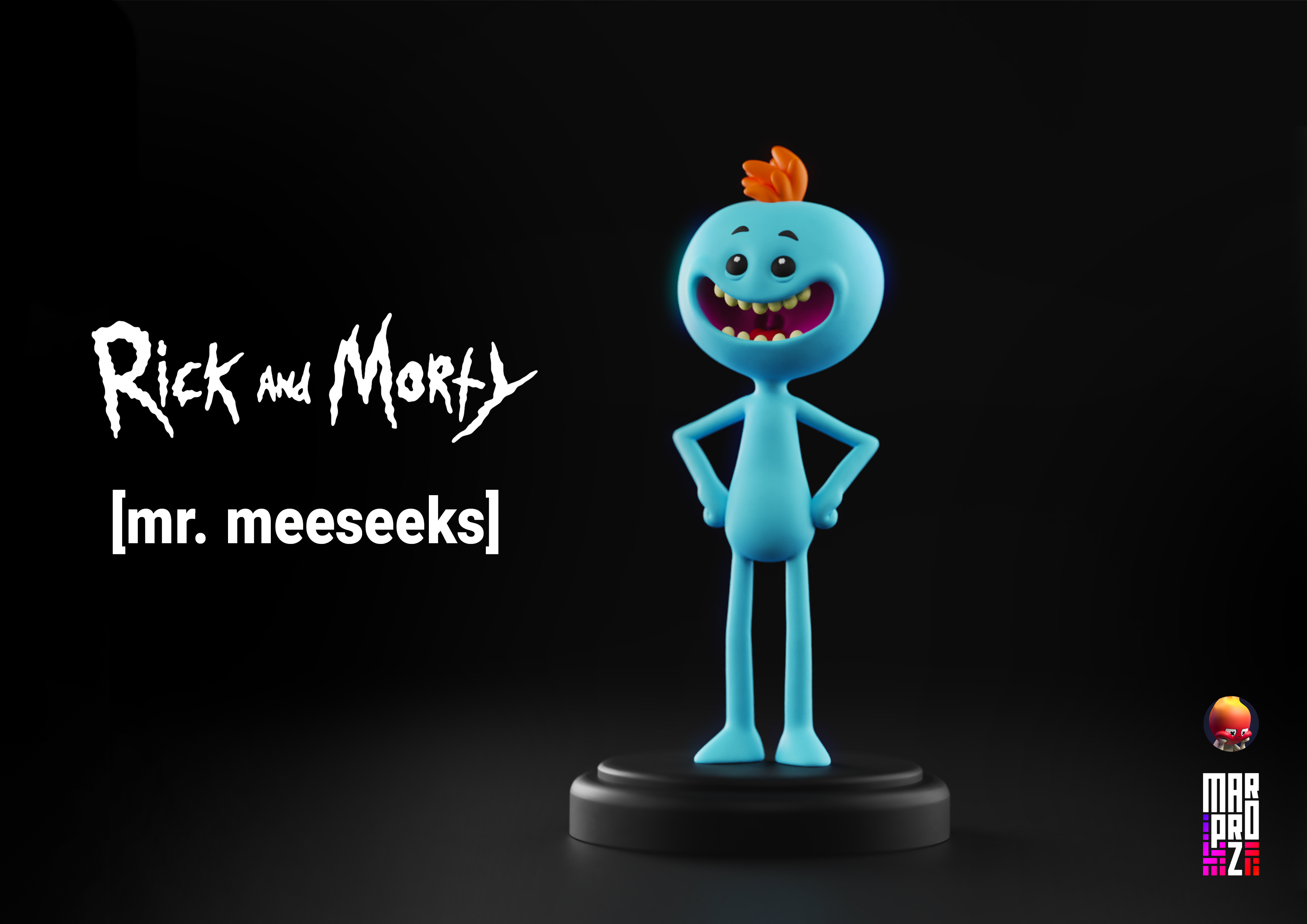 3D Printed Rick and Morty - Mr. Meeseeks by MarproZ