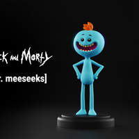 Small Rick and Morty - Mr. Meeseeks 3D Printing 370044