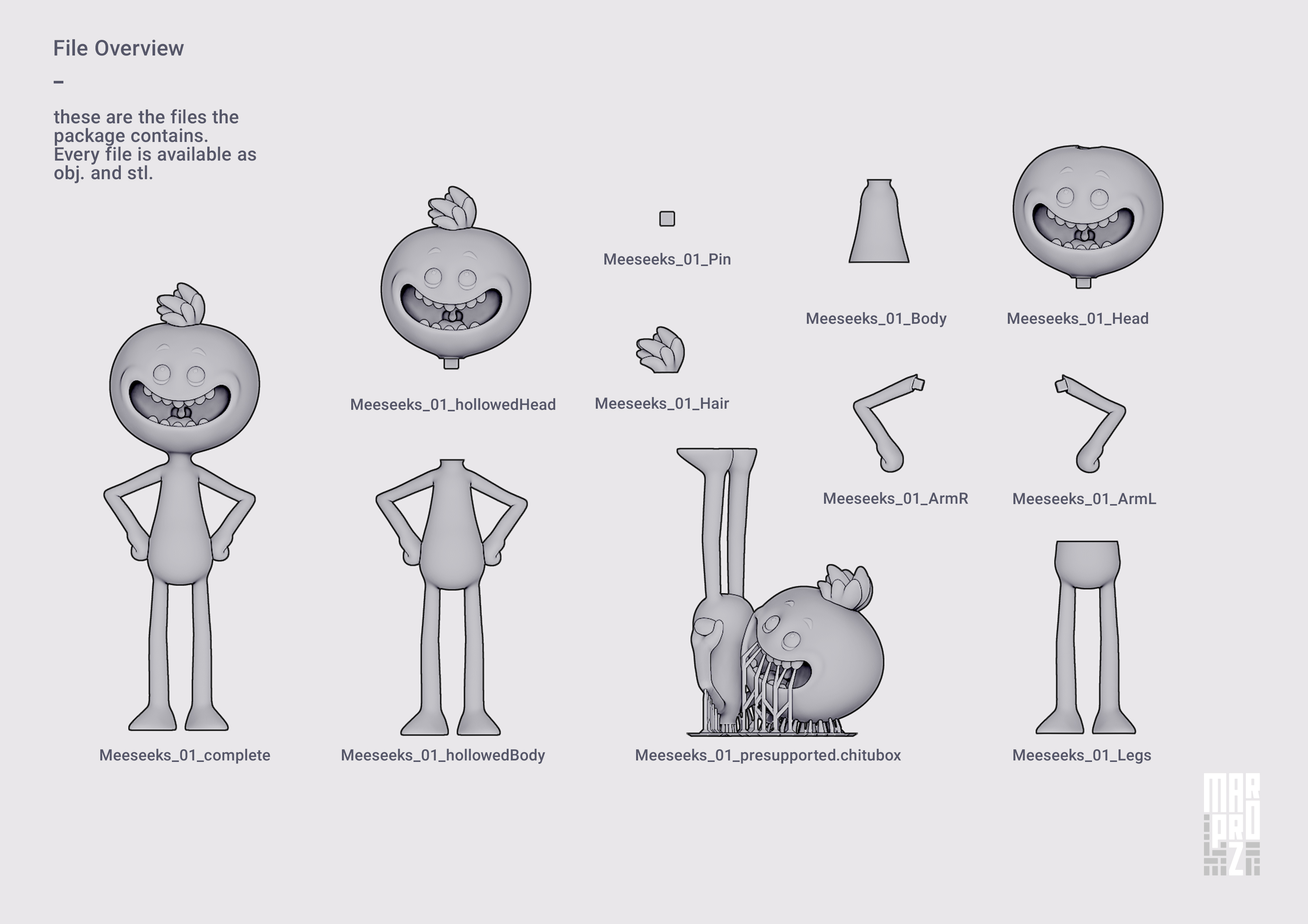 3D Printed Rick and Morty - Mr. Meeseeks by MarproZ