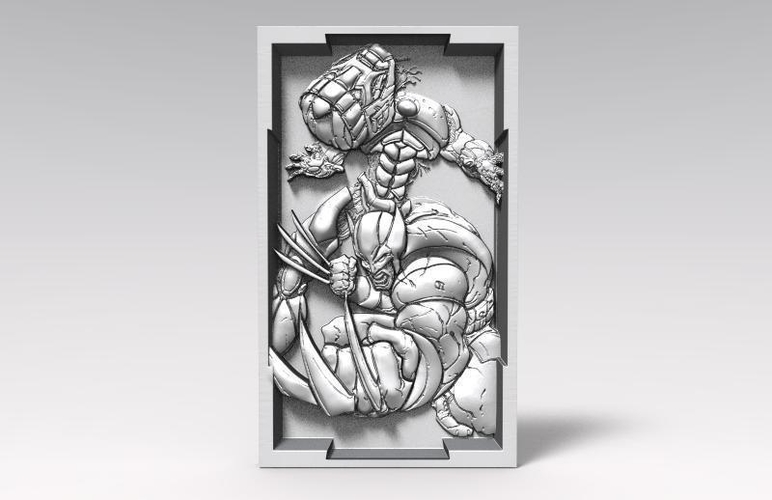 Wolverine bas-relief CNC 3D Print 370211