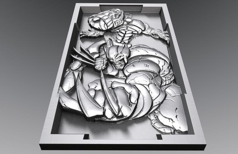 Wolverine bas-relief CNC 3D Print 370214