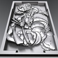 Wolverine bas-relief CNC - Thumbnail 4
