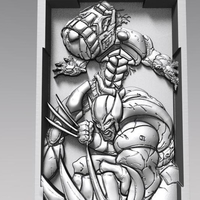 Wolverine bas-relief CNC - Thumbnail 5