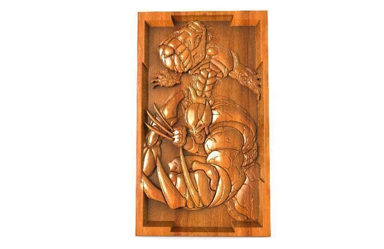 Wolverine bas-relief CNC 3D Print 370216