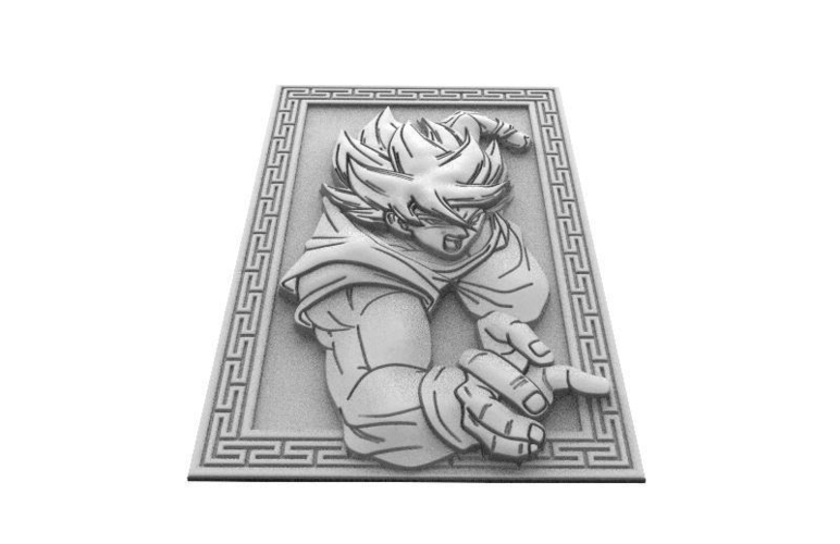 Goku dragon ball bas-relief CNC 3D Print 370399