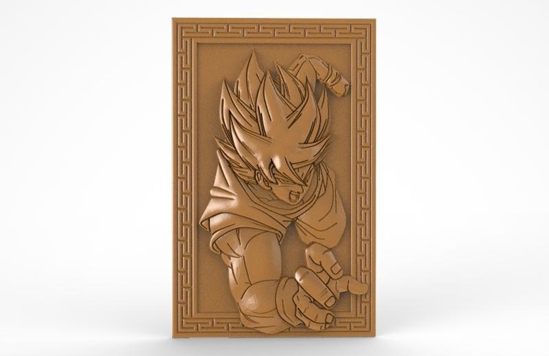 Goku dragon ball bas-relief CNC 3D Print 370400